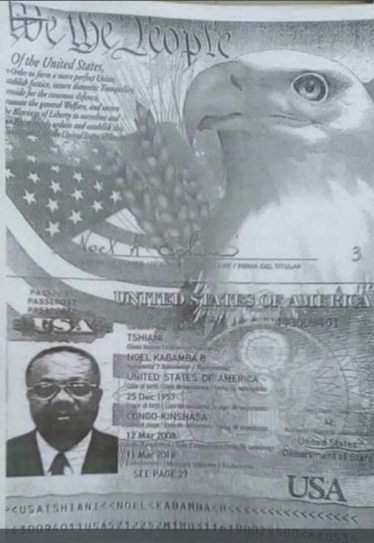 Le Passeport Americain de Noel Tshiani