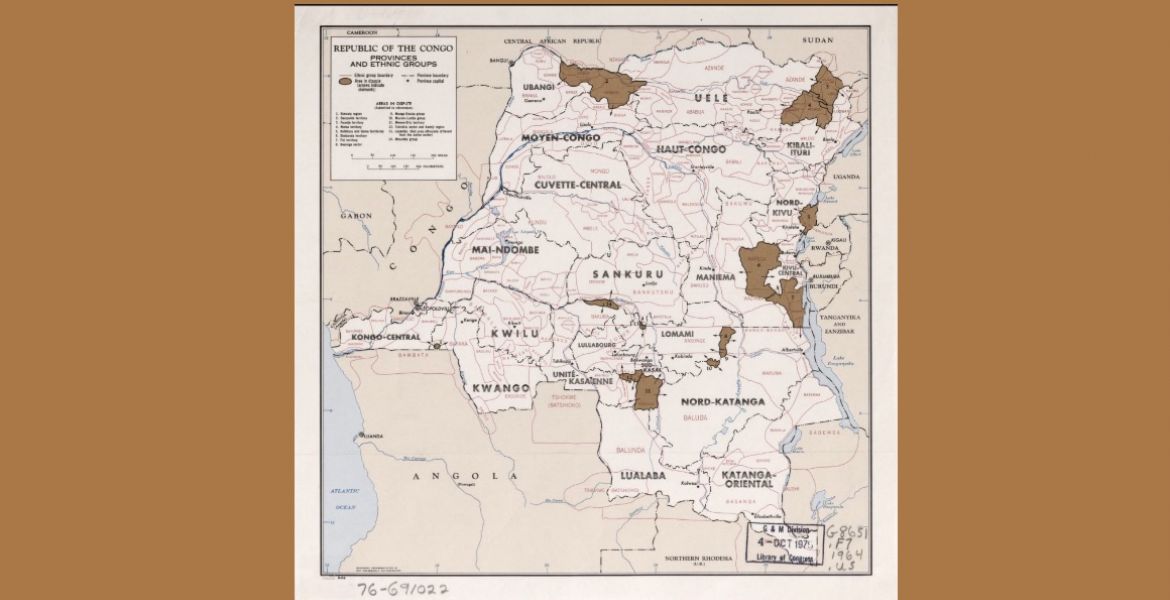 Carte de provinces et groupes ethniques de la RD Congo
