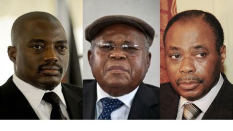 Joseph Kabila, Etienne Tshisekedi et Kodjo,