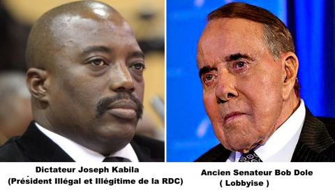 Dictateur Joseph Kabila (Président Illégal et Illégitime de la RDC); Ancien Senateur Bob Dole (94 ans)