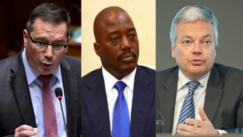 Député fédéral Peter Luykx , Joseph Kabila, Didier Reynders