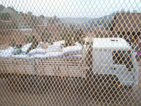 Camions de mercenaires au Camp Saio de Bukavu