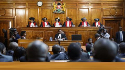 Les membres de la Cour suprême du Kenya, le 1er septembre 2017. 