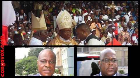 Cardinal Monsengho, Archeveque Ambongo, Felix Tshisekedi, Martin Fayulu,