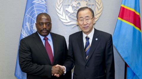 Joseph Kabila et Ban ki Moon