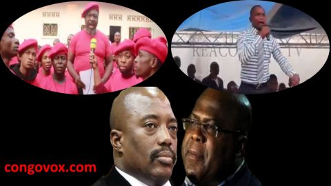 Joseph Kabila et ses berets rouges; Felix Tshisekedi et les membres de l'UDPS