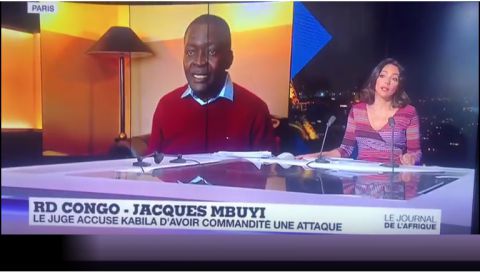 Le Juge Jacques Mbuyi au micro de Caroline Dumay