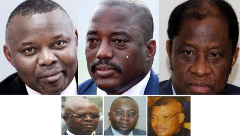 Vital Kamerhe, Joseph Kabila et Tambwe Mwamba, Andre Kimbuta, Nehemie Mwilanya et Kalev Mutond
