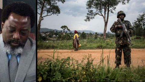 Une femme passe devant un soldat des Nations Unies à Beni, en République démocratique du Congo, le 13 novembre. (John Wessels / AFP / Getty Images)