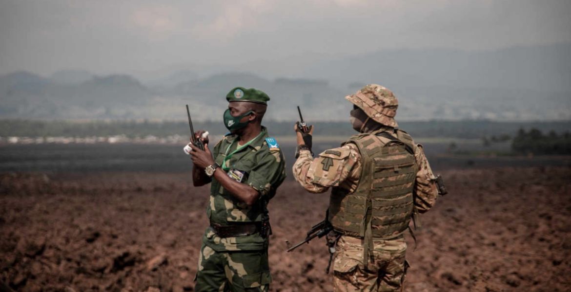 Des militaires congolais à Goma, dans la province du Nord-Kivu, le 14 juin 2021. 