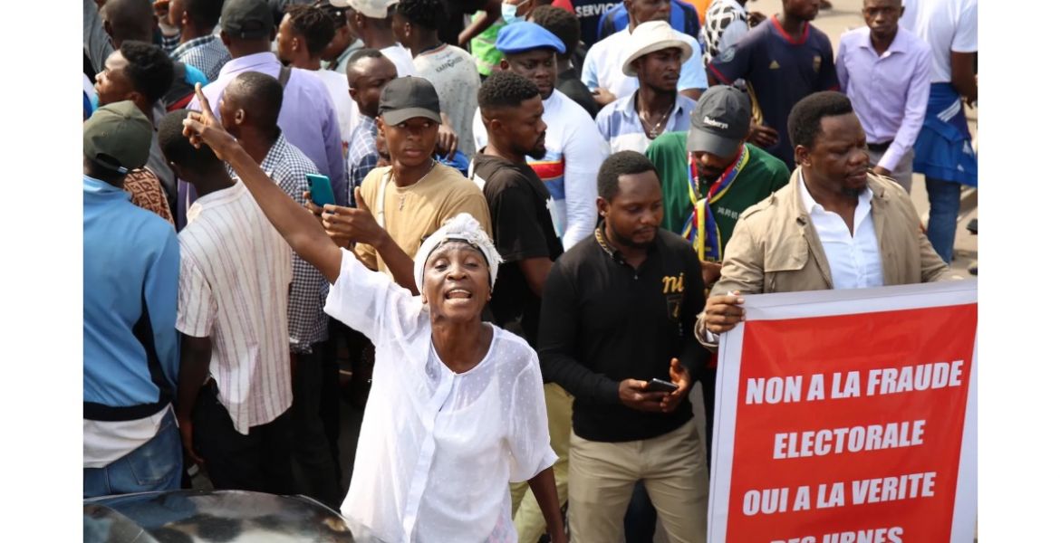 Supporters of opposition politicians stage an anti-government demonstration in Kinshasa, Democratic Republic of the Congo on May 25. Justin Makangara/Anadolu Agency 