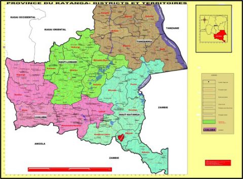 les 4 provinces du grand Katanga