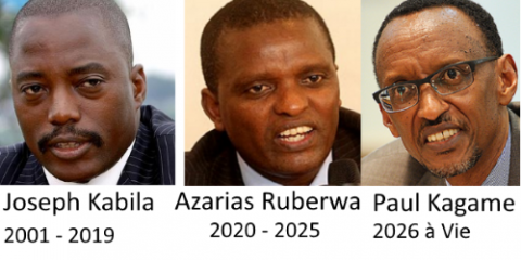 Joseph Kabila, Azarias Ruberwa et Paul Kagame