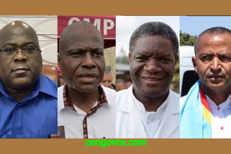 Felix Tshisekedi, Martin Fayulu, Dr. Denis Mukwege, Moise Katumbi