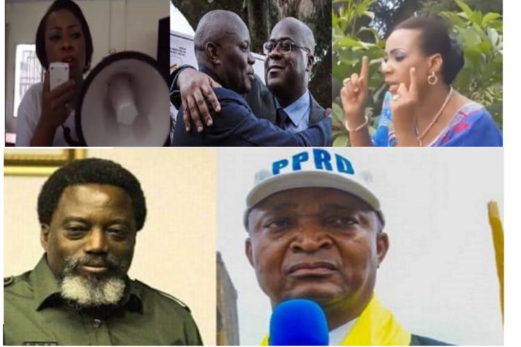 Olive Lembe, Vital Kamerhe, Felix Tshisekedi, Joseph Kabila, Emmanuel Shadary