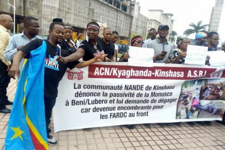 Manifestation de la communauté Nande le 29/11/2019 à Kinshasa